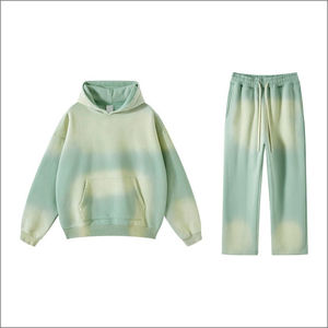 ชุดเสื้อฮู้ดและกางเกงวอร์มผู้ชาย สีไล่ระดับ ชุดลำลองแบบสวม มีกระเป๋า - Product Image 2