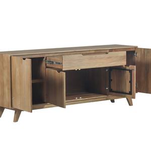 Vandana Autumn Essence 4-door <b>sideboard</b>, 200 cm, in light walnut-stained mango wood Elyka, Scandinavian style - Product Image 5
