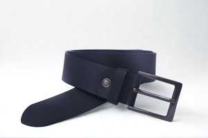 Cinturón de Cuero Negro, Correa Sencilla Minimalista, Hebilla de Metal Mate, Estilo Casual para Jeans, Ajustable, Moderno, Unisex - Product Image 3