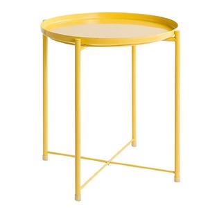 Mesa Auxiliar Moderna y Elegante de Metal con Bandeja Elevable para Té y Café, Ideal para Sala de Estar, Oficina, Exteriores y Sofá - Product Image 4