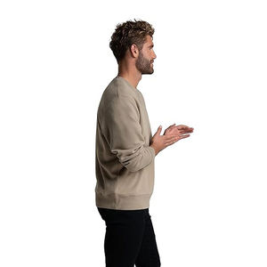 Sweat-shirt pour homme lavé aux enzymes, finition silicone, intérieur brossé pêche, molleton bouclette, coupe décontractée, col rond, toucher doux vintage - Product Image 6