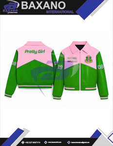 Alpha |   Kapa |   Veste de course Alpha AKA Sorority avec fermeture éclair, coton de haute qualité, motif flamme, veste de pilote personnalisée - Product Image 4