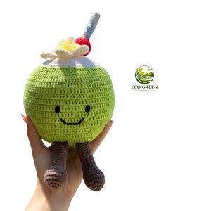 Juguete de Ganchillo Hecho a Mano con Forma de Coco, Personaje de Peluche para Regalo Ecológico, Amigurumi de Hilo Suave, Venta al por Mayor - Product Image 4