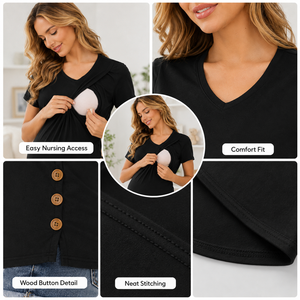 Camisetas de <span class=keywords><strong>Lactancia</strong></span> para Mujer, Ropa de Maternidad, <span class=keywords><strong>Camiseta</strong></span> de <span class=keywords><strong>Lactancia</strong></span> de Doble Capa para Mujeres Posparto - Product Image 5