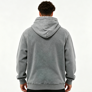 Sudadera con Capucha Personalizada con Pedrería, 100% Algodón, Felpa, Unisex, Lisa, de Invierno, Holgada, con Bolsillos, Transpirable, Antiencogimiento, Gruesa, 550g - Product Image 3