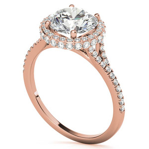 Bague de fiançailles en or massif 14k/18k avec halo cathédrale, halo latéral, diamant ovale cultivé en laboratoire certifié IGI, style mignon pour femmes - Product Image 3