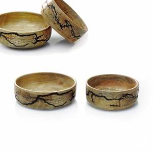 ชามไม้มะม่วงลายเฟรคทัล ชามไม้ทำมือสำหรับเสิร์ฟ ตกแต่งบ้าน - Product Image 3