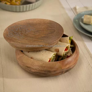 LUXURYCRAFTS Boîte à chapati en bois classique élégant fait à la main ustensiles de cuisine décoratifs pour la maison boîte à roti en bois à un prix abordable - Product Image 6
