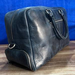Bolsa de Viaje de Fin de Semana de Cuero con Logotipo Personalizado Vintage, Unisex, con Cierre de Cremallera, Asa Suave, Capacidad de 36-55L, Duradera - Product Image 3