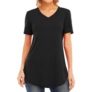 T-shirt moderne pour femme, coupe décontractée, manches courtes, style décontracté, longueur normale / T-shirt décontracté pour femme - Product Image 4