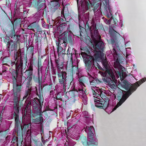 Beautiful floral Cotton <b>Block</b> <b>Printed</b> dress Dress For Casual wear Hand <b>Block</b> <b>Printed</b> Dress - Product Image 3