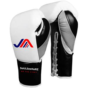 Gants de boxe en cuir de vachette haute performance SS pour hommes, à lacets, séchage rapide, respirants, avec sangle de poignet réglable, pour l'entraînement - Product Image 1