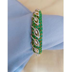 Trendy Gorgeous Premium Quality CZ Gold Finish Bracelet for Women Girls AD Stones Zircon <b>Charm</b> Bracelet For Women - Product Image 1