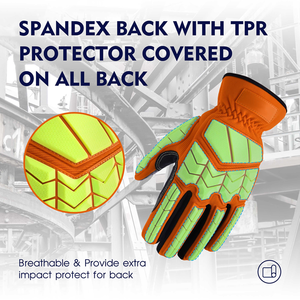 Guantes de Trabajo de Seguridad Industriales Resistentes a Cortes para Construcción en Campos Petroleros TPR, Protección Contra Impactos para Mecánicos - Product Image 2