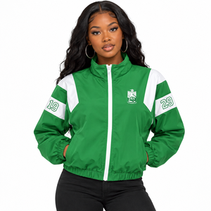 Iota Phi Lambda Sorority Windbreaker Casual Windcheater Outdoor Windproof Shell <b>Jacket</b> Embroidered Anorak <b>Jacket</b> <b>For</b> <b>Women</b> - Product Image 1