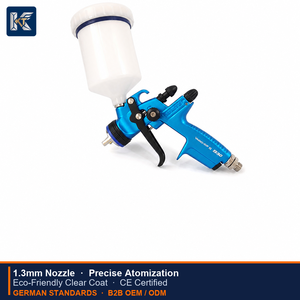 Pistolet de pulvérisation HVLP professionnel WARTE 2000G Series 600ml à alimentation par gravité 1,3 mm avec débit de 2 L/min pour la retouche automobile - Product Image 2