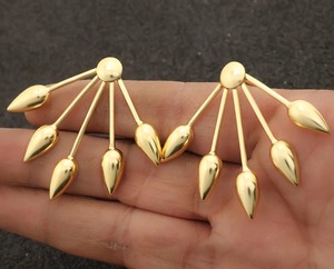 Pendientes de Latón de Estilo Simple y Elegante, Pendientes Minimalistas de Latón, Estilo Sencillo, Precio de Fábrica al por Mayor, Artículo de Pendientes de Latón - Product Image 1