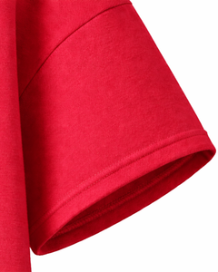 Haut à capuche rouge personnalisé à manches courtes pour homme, pull décontracté à capuche, t-shirt léger d'été, style streetwear, en mélange de coton avec poches - Product Image 6