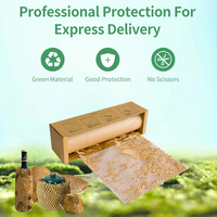 Distributeur de rouleaux kraft en nid d'abeille avec remplissage de vide écologique Papier d'emballage en nid d'abeille pour cartons de carton