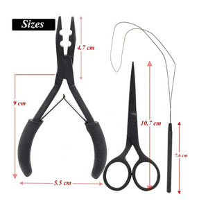 Kit d'outils pour extensions de cheveux en acier de haute qualité, avec pinces, ciseaux, pince à boucles et accessoires complets - Product Image 2