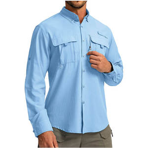 Camisa de Pesca y Caza 100% de la Mejor Calidad, con Cuello Camisero, Protección UPF 50, Impermeable, Resistente al Viento, de Secado Rápido, con Bolsillos Tipo Cargo, para Hombre - Product Image 1