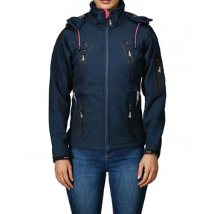 Veste softshell zippée coupe-vent et imperméable, légère, tricotée, imprimée, de haute qualité, au design personnalisé, pour l'hiver, en promotion - Product Image 1