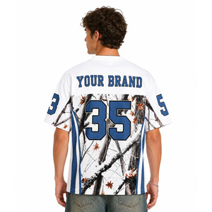 Maillot de football américain unisexe Y2K rétro camouflage, fournisseur en gros, impression par sublimation personnalisée, maille respirante, col en V, tenue d'équipe - Product Image 3