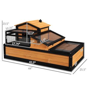 Casetta per Animali Domestici in Legno di Abete Resistente ai Morsi/Habitat per Tartarughe per Piccoli Animali - Classica Casetta per Criceti per Uso Interno/Esterno - Product Image 3