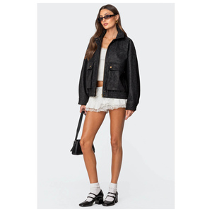 Nueva Edición Chaqueta de Cuero para Mujer, Colección de Invierno de Alta Calidad, Bordada, Impermeable y Resistente al Viento - Product Image 2