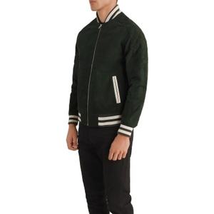 Vestes universitaires à col montant d'hiver tendance personnalisées pour hommes, de haute qualité, respirantes, vêtements de rue personnalisés, couleur verte RSW - Product Image 3