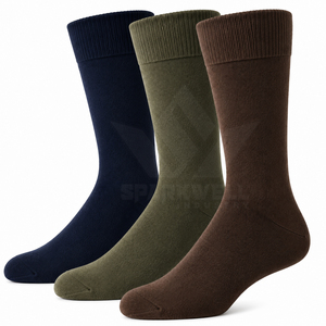 Chaussettes mi-mollet pour hommes, lot de 3, en coton respirant, confortables et douces, pour usage quotidien, printemps-automne - Product Image 6