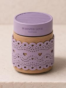 Brûleur d'encens en bois avec motif en dentelle beige, diffuseur d'aromathérapie pour la maison - Product Image 5