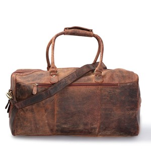 Sac de voyage en cuir véritable de luxe, personnalisé avec logo, imperméable, unisexe, vente en gros, pour le sport, la gym, les voyages, portable, durable - Product Image 1