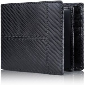 Portefeuille bifold en cuir pour homme avec blocage RFID, 16 emplacements pour cartes et 1 fenêtre pour carte d'identité - Product Image 1