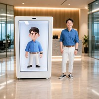 Boîte d'affichage LCD transparente 3D AI pour spectacle de hologramme d'humain numérique virtuel en intérieur