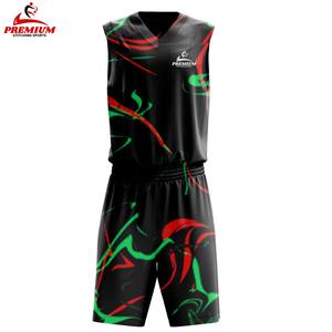 Uniforme de basket-ball imprimé classique, tissu doux et respirant, léger, anti-humidité, antibactérien, coupe confortable pour tous les jours - Product Image 1