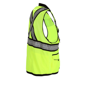 Gilet de sécurité en maille ANSI Classe 2, haute visibilité, réfléchissant, avec LED clignotantes, imperméable, noir, pour l'hiver, avec logo personnalisé - Product Image 2