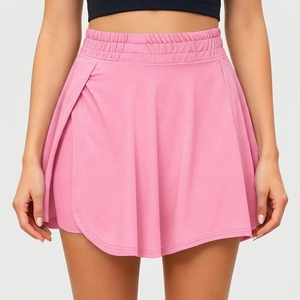 Women's <b>Plaid</b> Winter Use Yellow Tennis <b>Shorts</b> Elastic Waist Solid Color Breathable Quick Dry Athletic <b>Shorts</b> for Summer Sports - Product Image 3