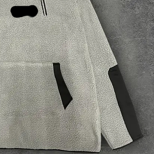 Sudadera con capucha de forro polar grueso y cálido para invierno, personalizada con bolsillo, estampada, bordada, impermeable, lisa, venta al por mayor para fabricantes. - Product Image 4