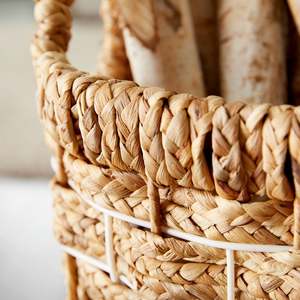 Lot de 3 paniers en jacinthe d'eau – Organiseur de rangement domestique et panier de pique-nique – Prix de gros pour la maison et le jardin - Product Image 4