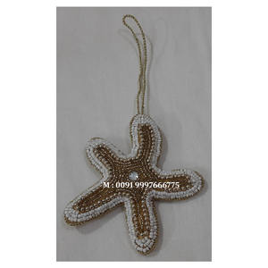 New Latest And Super Shining Of Golden Zari Embroidery With Beaded Work On <b>Mushroom</b> Shape Design <b>Decorative</b> Hanging Ornament - Product Image 5