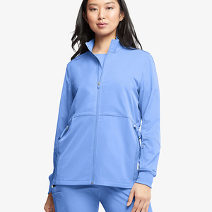 Stylish Stretchable <b>Scrub</b> Jackets Bulk Manufacturer Soft Fabric Female <b>Scrub</b> Uniform Women Round Neck Full Sleeve <b>Scrubs</b> Sets - Product Image 4