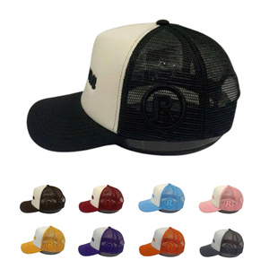 Casquette de camionneur unisexe à 6 panneaux structurée avec broderie 3D personnalisée en gros, fabrication au Vietnam - Product Image 2