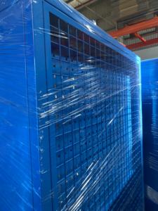 Contenedor de Almacenamiento Apilable de Malla de Acero Resistente, Protegido Contra la Corrosión, con Cerradura, para Almacén Industrial - Product Image 3