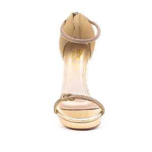 Calzado de novia elegante Sandalia de tacón dorado FN5364 - Product Image 1