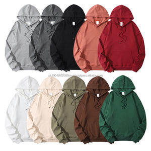 Sweat à capuche uni de haute qualité 100% coton éponge française grande taille pull à capuche unisexe personnalisé surdimensionné sweat à capuche pour hommes vente en gros - Product Image 1