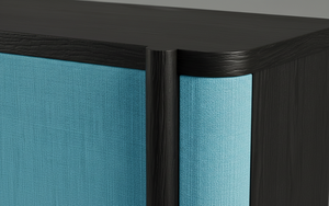 Aparador Moderno de 2 Puertas de Roble Macizo para Sala de Estar, Resistente al Agua, Diseño Minimalista, Ecológico - Product Image 5