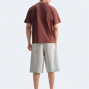 Camiseta Oversize de Corte Recto y Estructurada de 300GSM con Detalles de Costuras Reforzadas en Color Hueso Crudo - Product Image 3