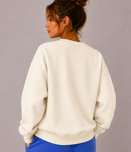 Suéter de Cuello Alto Holgado para Mujer, de Alta Calidad, Color Sólido, Manga Corta, Tejido 100% Algodón Ecológico, para Invierno - Product Image 3