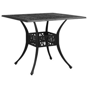Medium Decorative Inlays Black Cast <b>Aluminum</b> Outdoor <b>Table</b> for Garden Use - Product Image 1